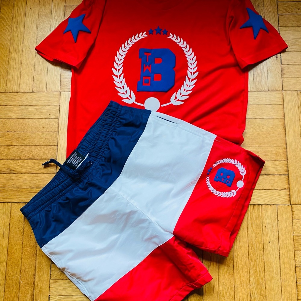 B2 t-shirts in shorts